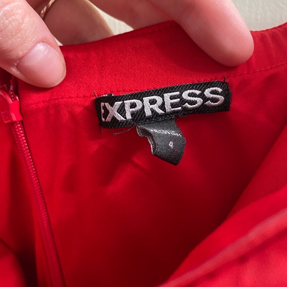 Express Strapless Red Mermaid Dress - Size: 4 - Picture 4 of 9